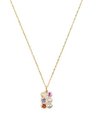 Bleue Burnham - 9K Yellow Gold Flowers Grow Together Sapphire Necklace