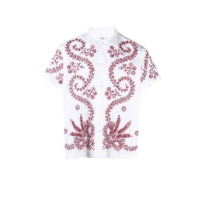 BODE - White Pilea Embroidered Cotton Shirt