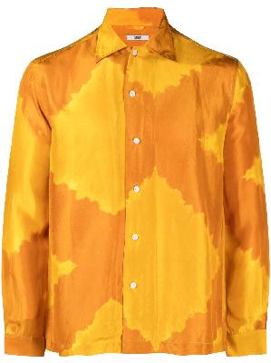 BODE - Orange Lehariya Tie-Dye Silk Shirt