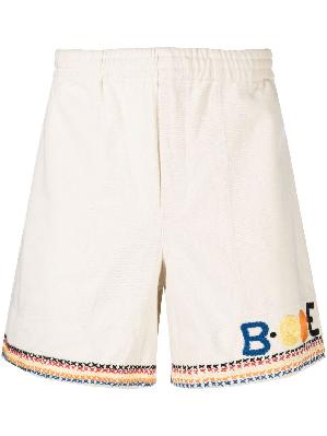 BODE - Neutral Donkey Party Cotton Shorts