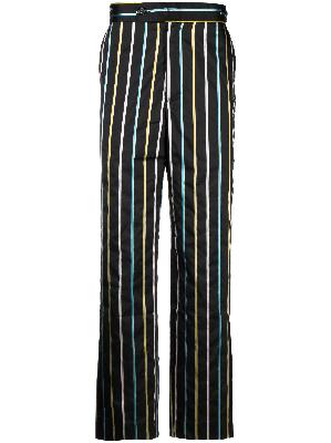 BODE - Black Hollywood Striped Ribbon Trousers