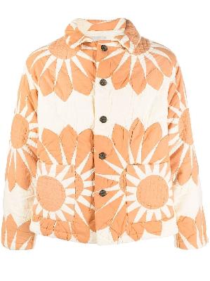 BODE - Orange Floral Quilted Jacket