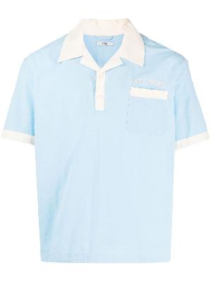 BODE - Blue Embroidered Polo Shirt