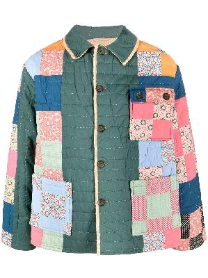 BODE - Green Patchwork Quilted Jacket