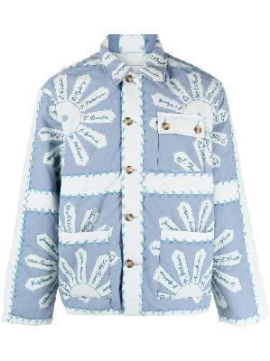 BODE - Blue Embroidered Quilted Jacket