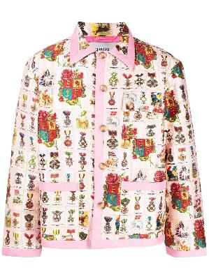 BODE - Pink Tobacco Signet Printed Quilted Jacket
