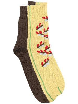 BODE - Brown Foliage Merino Socks