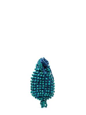 BODE - Blue Beaded Crochet Mini Bag