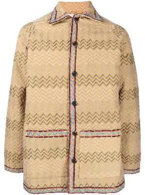 BODE - Neutral Embroidered Buttoned Jacket