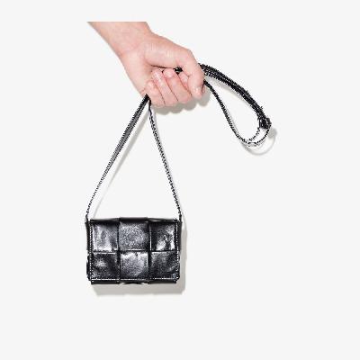 Bottega Veneta - Black Cassette Mini Leather Messenger Bag