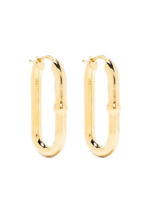 Bottega Veneta - Gold-Plated Chains Hoop Earrings