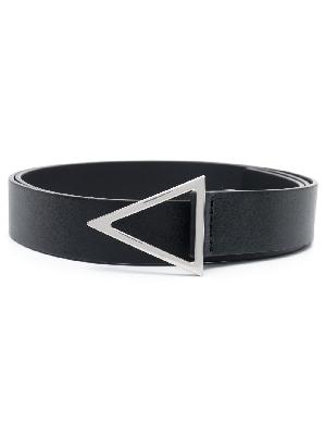 Bottega Veneta - Black Triangle Logo Leather Belt