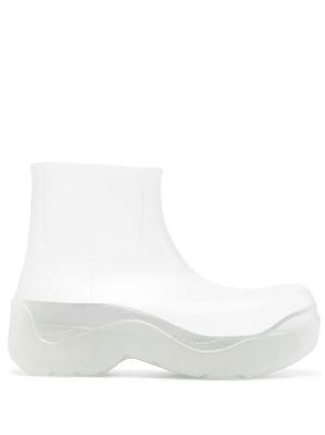 Bottega Veneta - White Puddle Rubber Boots