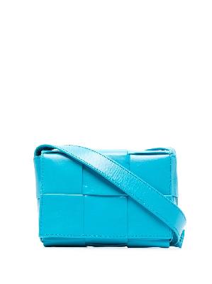 Bottega Veneta - Blue Cassette Mini Leather Shoulder Bag