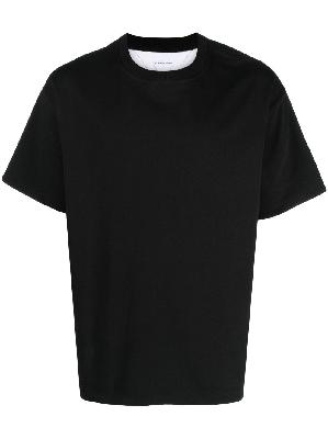 Bottega Veneta - Black Double Layer Cotton T-Shirt