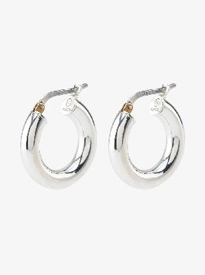 Bottega Veneta - Sterling Silver Hoop Earrings