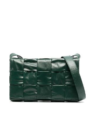 Bottega Veneta - Green Small Cassette Leather Cross Body Bag