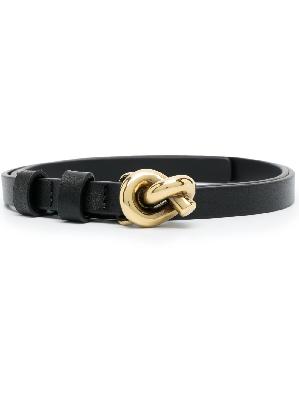 Bottega Veneta - Black Knot Buckle Leather Belt