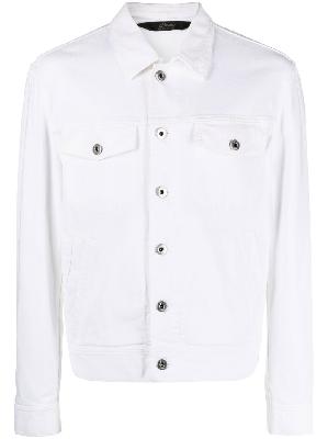 Brioni - White Buttoned Denim Jacket
