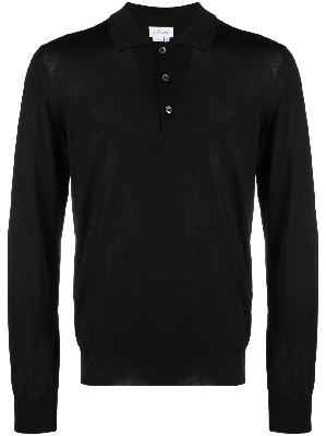 Brioni - Black Polo Collar Knitted Jumper
