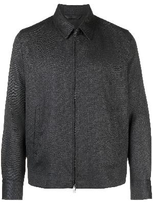 Brioni - Black Zip Up Shirt Jacket