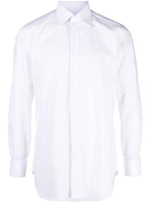 Brioni - White Long Sleeve Cotton Shirt