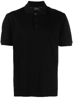 Brioni - Black Logo-Embroidered Polo Shirt