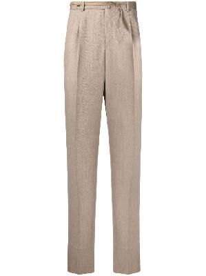 Brioni - Brown Wool Tailored Trousers