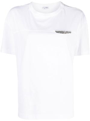 Brunello Cucinelli - White Monili Embellished T-Shirt