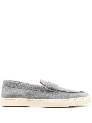 Brunello Cucinelli - Grey Suede Penny Loafer Sneakers