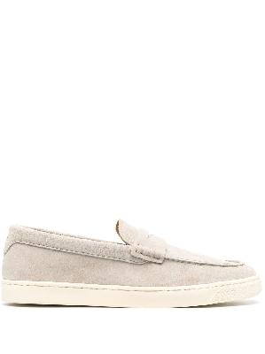 Brunello Cucinelli - Neutral Suede Loafer Sneakers