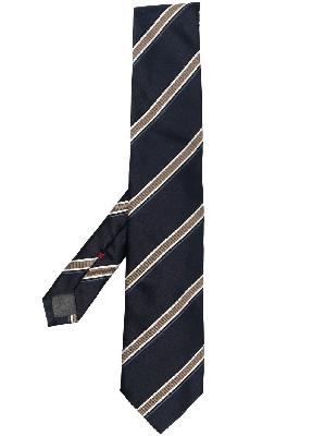Brunello Cucinelli - Blue Striped Silk Tie