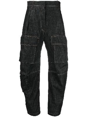 Brunello Cucinelli - Black High Waist Cargo Jeans