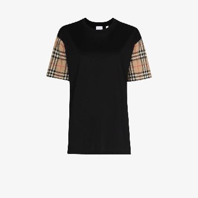 Burberry - Black Vintage Check Sleeve T-Shirt