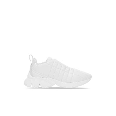 Burberry - White Quilted Leather Classic Sneakers