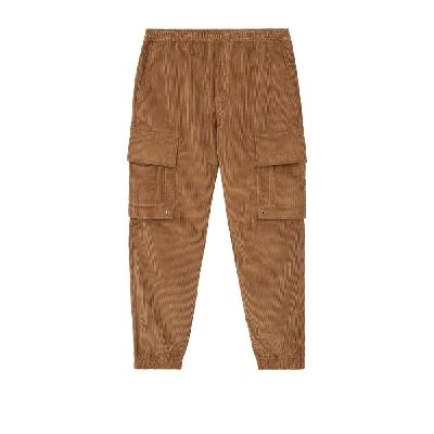 Burberry - Brown Logo Corduroy Tapered Cargo Trousers