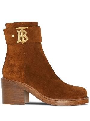 Burberry - Brown Monogram 65 Suede Boots