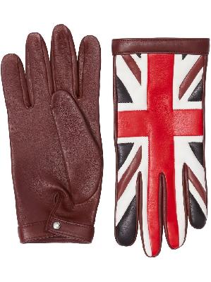 Burberry - Red Union Jack Panelled Gloves
