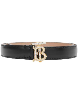 Burberry - Black Logo Leather Belt