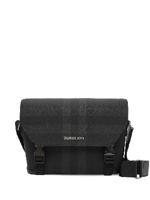 Burberry - Black Check Small Wright Messenger Bag