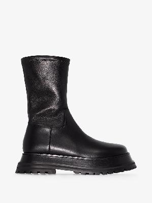 Burberry - Black Hurr Leather Ankle Boots
