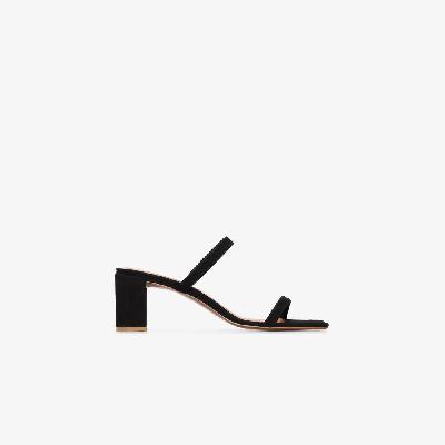 BY FAR - Black Tanya 60 Suede Sandals