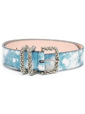 BY FAR - X Browns Blue Katina Leather Belt