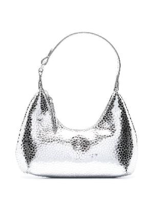 BY FAR - Silver Amber Baby Disco Dot Leather Shoulder Bag