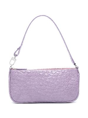 BY FAR - Purple Rachel Mock Croc Leather Shoulder Bag