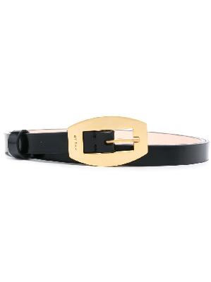 BY FAR - Black Block Leather Belt