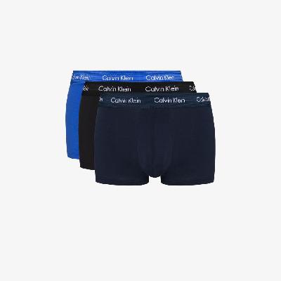 Calvin Klein Underwear - Black And Blue Cotton Boxer Briefs Set