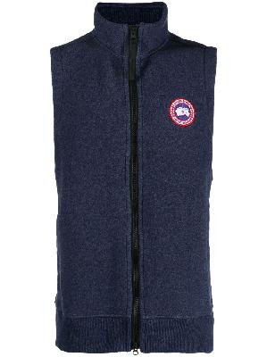 Canada Goose - Blue Logo Patch Knitted Gilet