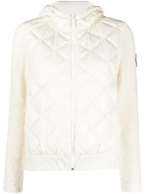 Canada Goose - White Quilted Hooded Jacket