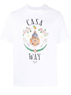 Casablanca - White Casa Way Graphic Print T-Shirt
